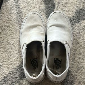White slip on vans